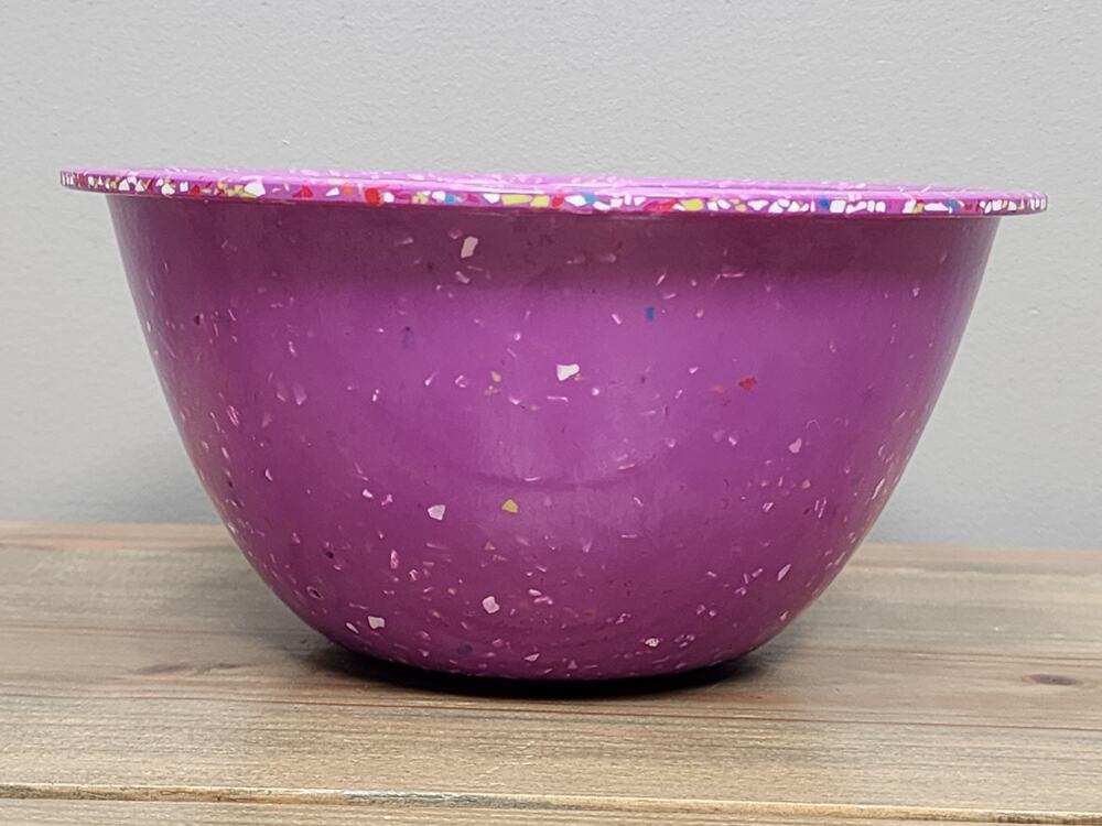 Zak Designs PURPLE Confetti Melamine Bowl 7” Diameter Nesting Mixing